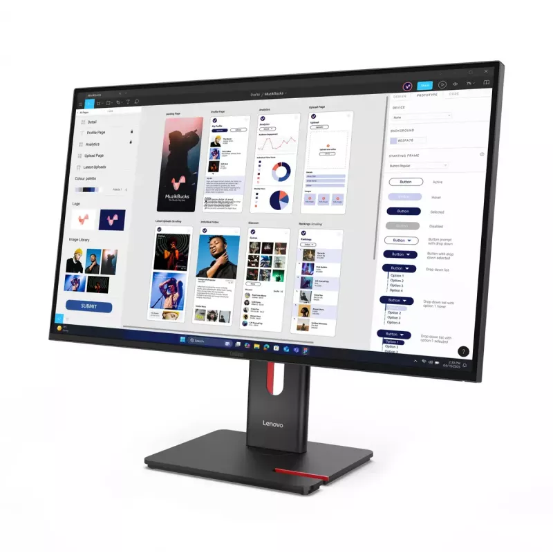 Monitors Lenovo ThinkVision T32UD-40 31.5 collu 4K Ultra HD LCD 3840 x 2160