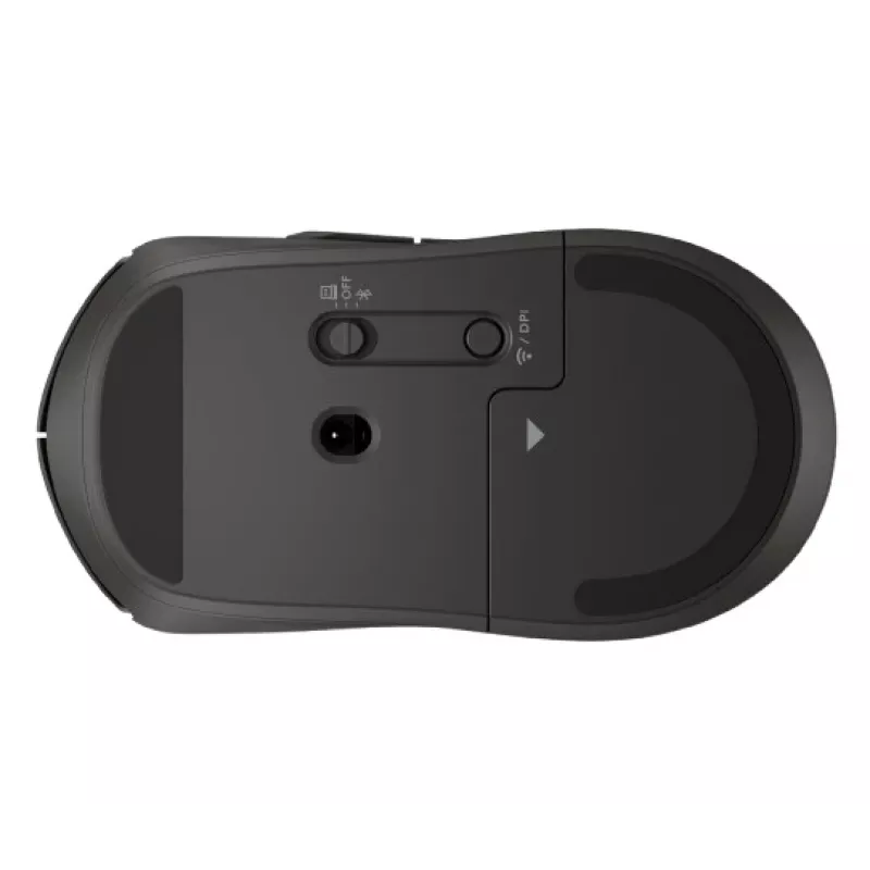 Bezvadu pele HP 405 Quiet — ambidekstrāla, optiskā 1200 DPI, RF bezvadu + Bluetooth, 5 pogas, baterijas, melna