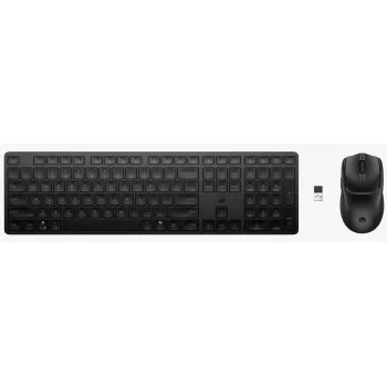 Klaviatūras un peles komplekts HP 495C — pilna izmēra bezvadu komplekts, vairāku ierīču pele, USB/RF/Bluetooth, melns