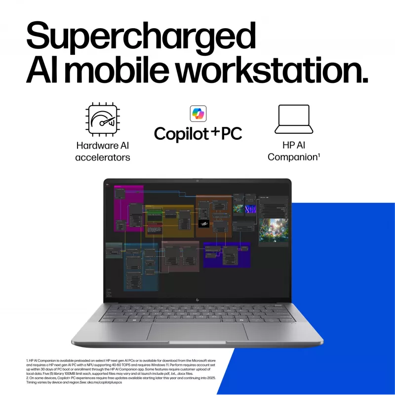 HP ZBook Ultra G1a Copilot+ PC AMD Ryzen AI Max+ PRO 395 35.6 cm (14 collu) Skārienekrāns 2.8K 64 GB LPDDR5x-SDRAM Wi-Fi 7 (802.11be) Windows 11 Pro AI darbstacija, AI PC Sudrabs