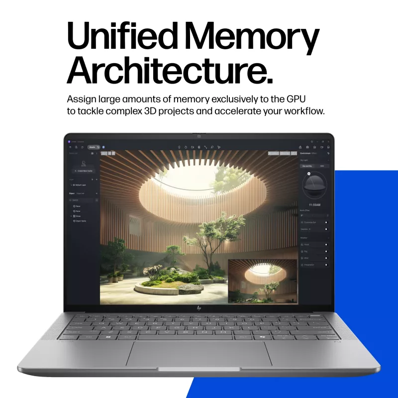 HP ZBook Ultra G1a Copilot+ PC AMD Ryzen AI Max+ PRO 395 35.6 cm (14 collu) Skārienekrāns 2.8K 64 GB LPDDR5x-SDRAM Wi-Fi 7 (802.11be) Windows 11 Pro AI darbstacija, AI PC Sudrabs