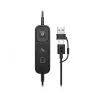 HP Poly Mission 615 Monaural USB Vadu Austiņas, 117.5 g, Melna