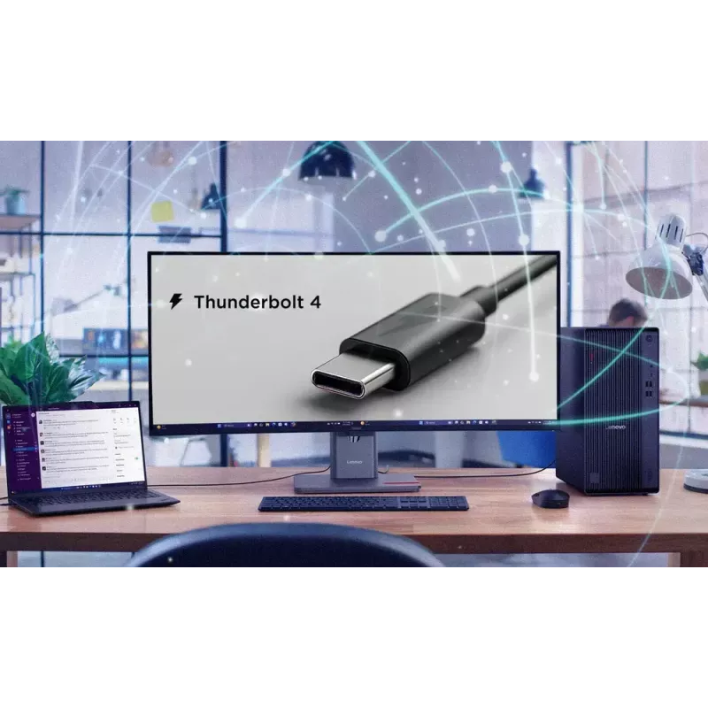Monitors Lenovo ThinkVision P40WD-40 39.7 collas WUHD 5120x2160 LCD 21:9 6 ms USB centrmezgls Skaļruņi Augstuma regulēšana VESA