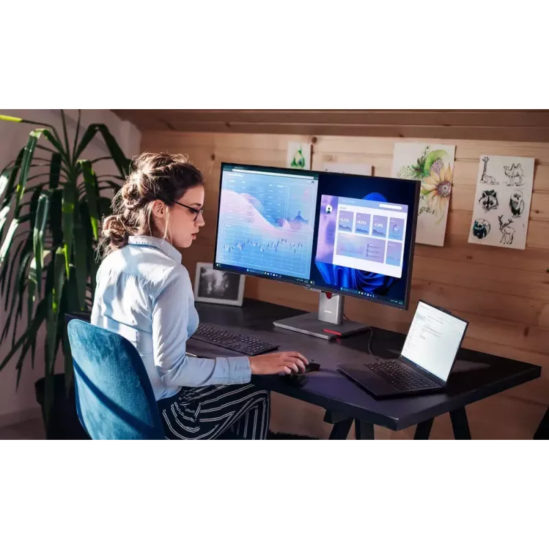 Monitors Lenovo ThinkVision P40WD-40 39.7 collas WUHD 5120x2160 LCD 21:9 6 ms USB centrmezgls Skaļruņi Augstuma regulēšana VESA