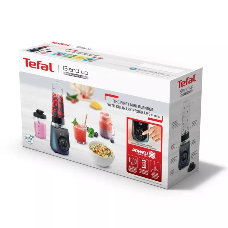 Tefal Blend Up BL19H4F0 blenderis 0.85 L, 1000 W, zils, caurspīdīgs