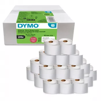 Dymo LabelWriter etiķešu ruļļu komplekts 101 x 54 mm, balts papīrs, 24 ruļļi (220 etiķetes/ruļlis)