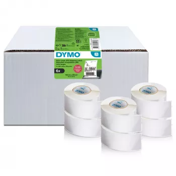 Piegādes etiķetes Dymo LabelWriter īpaši lielas 104×159 mm pašlīmējošas 6 ruļļi, 1320 etiķetes LabelWriter 4XL/5XL