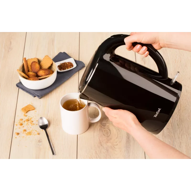 Tefal Safe'Tea KO2608 elektriskā tējkanna 1.7 L 1800 W Melna