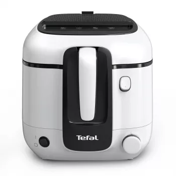 Fritētava Tefal Super Uno FR3101 — viena 1800 W, 1.5 kg pārtikas ietilpība, 2.2 L eļļas, melns/balts