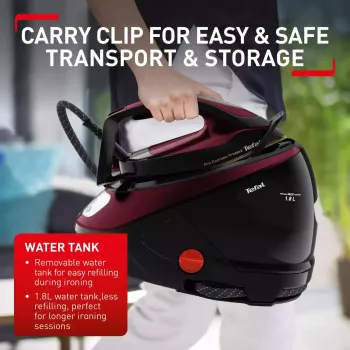 Tefal Pro Express Protect GV9230 2600 W 1,8 L Melns, Burgundija
