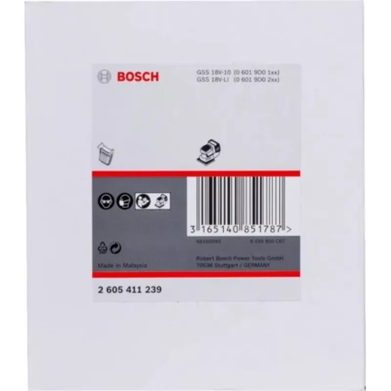 Bosch 2 605 411 239 putekļu filtrs slīpmašīnām (1 gab.)