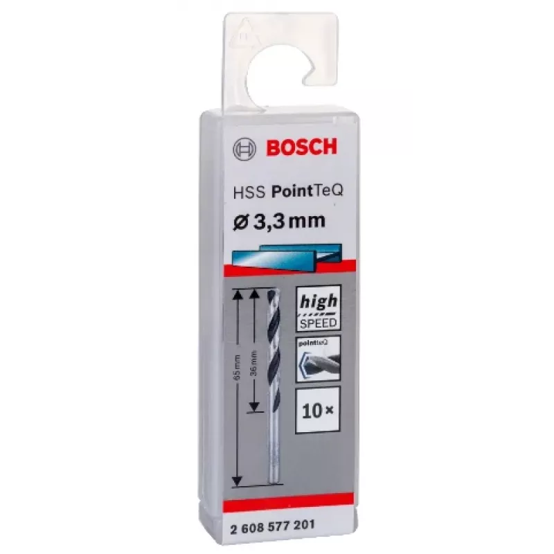 Urbja uzgalis Twist Drill HSS PointTeQ Bosch 3.3mm