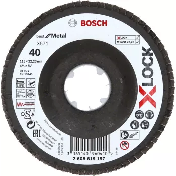 Bosch 2 608 619 197 slīpēšanas disks (ziedlapiņu disks) X-LOCK