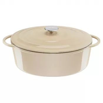 Tefal E25906 Ovāls cepešpanna no emaljēta čuguna, 34 cm, bēšs