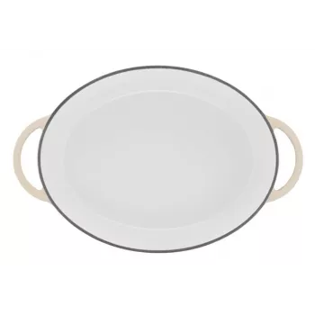 Tefal E25906 Ovāls cepešpanna no emaljēta čuguna, 34 cm, bēšs