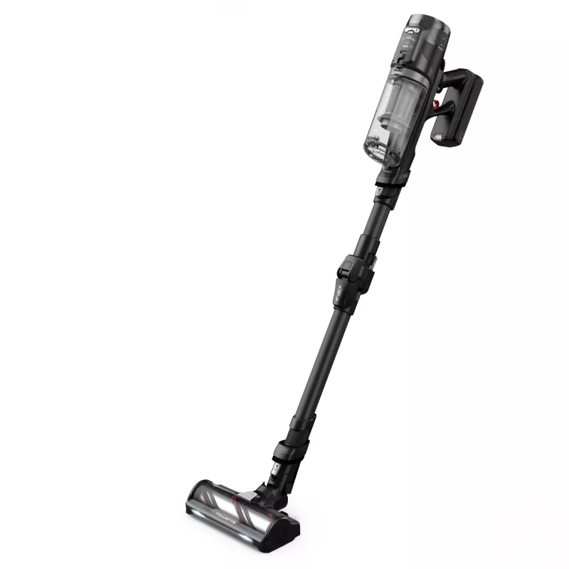 Rowenta X-Force Flex RH9L55E0 bezvadu putekļsūcējs/slotas suka 2-in-1, akumulators, sausā tīrīšana, bez maisa, 0.65 L, melns