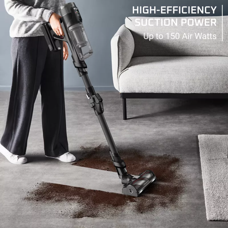 Rowenta X-Force Flex RH9L55E0 bezvadu putekļsūcējs/slotas suka 2-in-1, akumulators, sausā tīrīšana, bez maisa, 0.65 L, melns