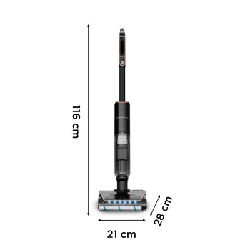 Rowenta X-Clean 7 GZ5736E0 bezvadu slotiņsūcējs/slota, slapjā un sausā tīrīšana, bez maisa, melns