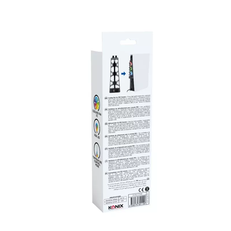 Konix 61889000052 dzesēšanas ventilators PlayStation 5