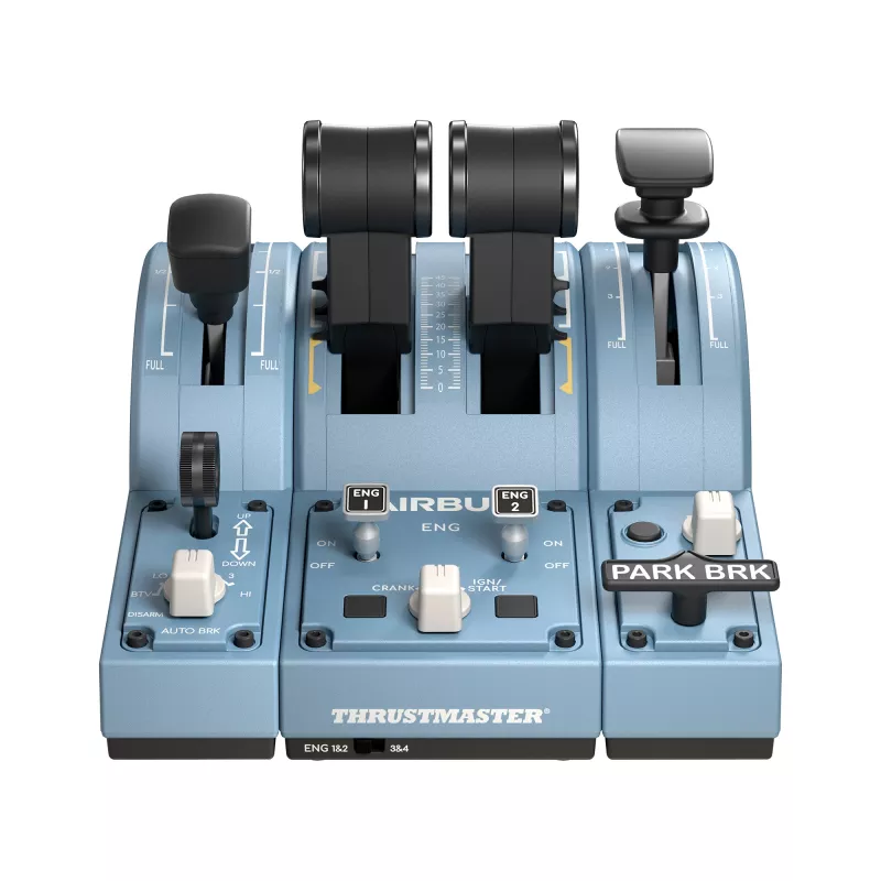 Thrustmaster TCA Quadrant Add-On Airbus Edition, melns, zils, lidojumu simulators PC