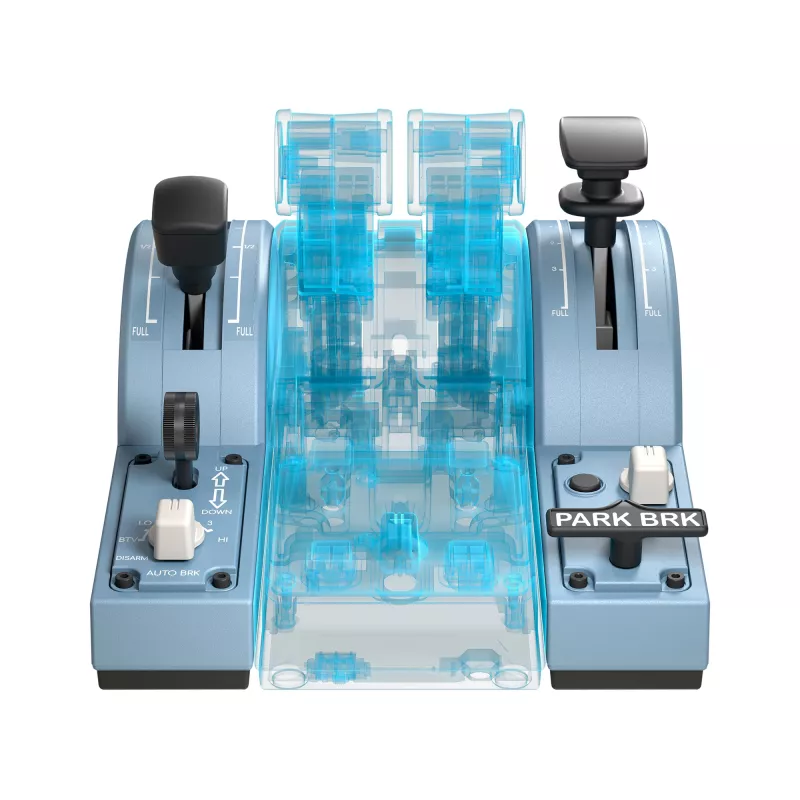 Thrustmaster TCA Quadrant Add-On Airbus Edition, melns, zils, lidojumu simulators PC
