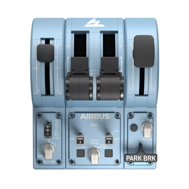Thrustmaster TCA Quadrant Add-On Airbus Edition, melns, zils, lidojumu simulators PC