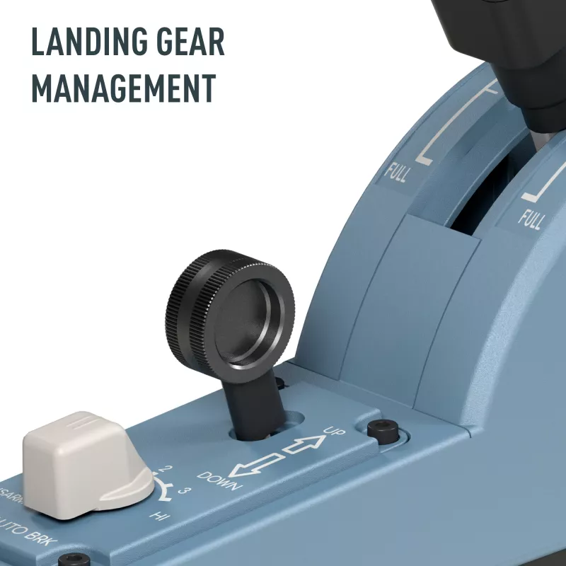 Thrustmaster TCA Quadrant Add-On Airbus Edition, melns, zils, lidojumu simulators PC