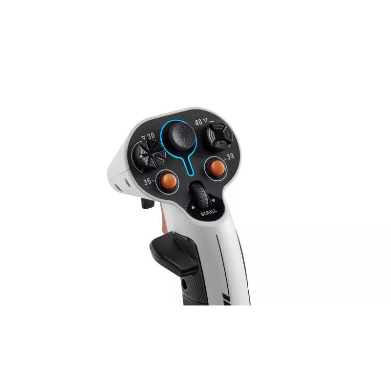 Flightstick Thrustmaster Sol-R 2 HOSAS Space Sim Duo — Vadu USB Type-C, Analogs/Ciparu, Melns/Balts