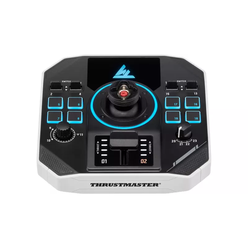 Flightstick Thrustmaster Sol-R 2 HOSAS Space Sim Duo — Vadu USB Type-C, Analogs/Ciparu, Melns/Balts