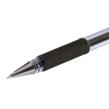 Hibrīda gēla lodīšu pildspalvu komplekts, melna tinte, 0,3 mm smaile, 12 gab.