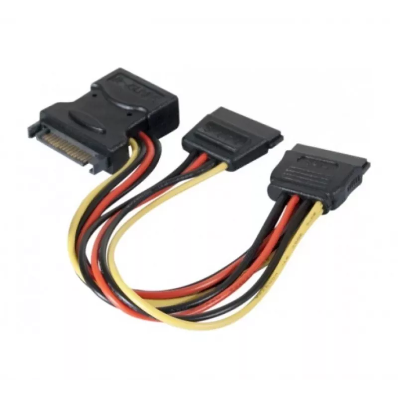 ATEN 147557 SATA kabelis 0.3 m SATA 15-pin 2 x SATA 15-pin + Molex (4-pin) dažādās krāsās, melns