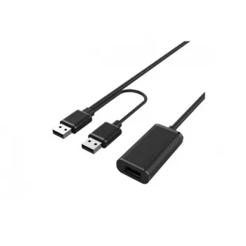 Hypertec 149221-HY USB 2.0 pagarinātājkabelis 20 m, USB A līdz 2 x USB A, melns