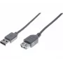 Hypertec 532412-HY USB kabelis USB 2.0 1 m USB A Pelēks