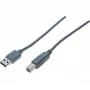 Hypertec 532513-HY USB kabelis USB 2.0 3 m USB A USB B Pelēks
