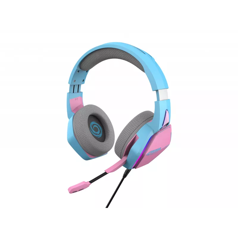 Oniverse Gaming Headset Nebula - Diva Pink (Multiplatform), vadu, spēlēm, 20-20000 Hz, 356 g, austiņas, ciāna, rozā