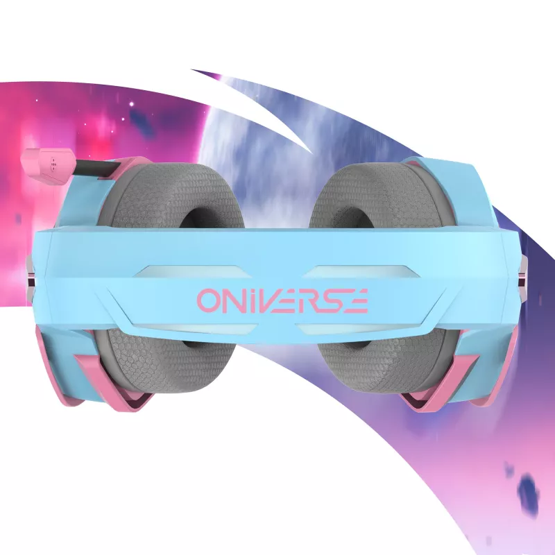 Oniverse Gaming Headset Nebula - Diva Pink (Multiplatform), vadu, spēlēm, 20-20000 Hz, 356 g, austiņas, ciāna, rozā