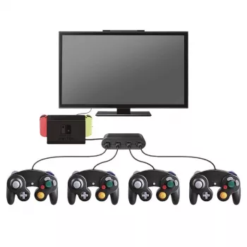 Steelplay Gamecube® Kontrolieru Adapteris (Switch), Nintendo Switch, Adapteris, Melns, USB, Vadu, 1 gab.