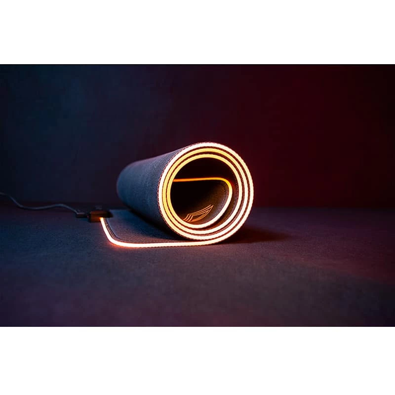 Lexip B10 – XL elastīgs peles paliktnis ar mikroteksturētu mīkstu virsmu un RGB apgaismojumu – 800x400x4mm