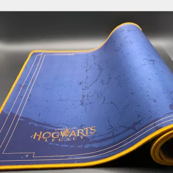 Lexip Premium XXL Peles paliktnis Ancient Magic - Hogwarts Legacy, Zils, Zelts, Monohromatisks, Neoprēns, Neslīdoša pamatne, Spēļu peles paliktnis