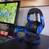 Lexip Metaltech austiņas – bezvadu, zema latentuma, 32h akumulators – kobaltzils