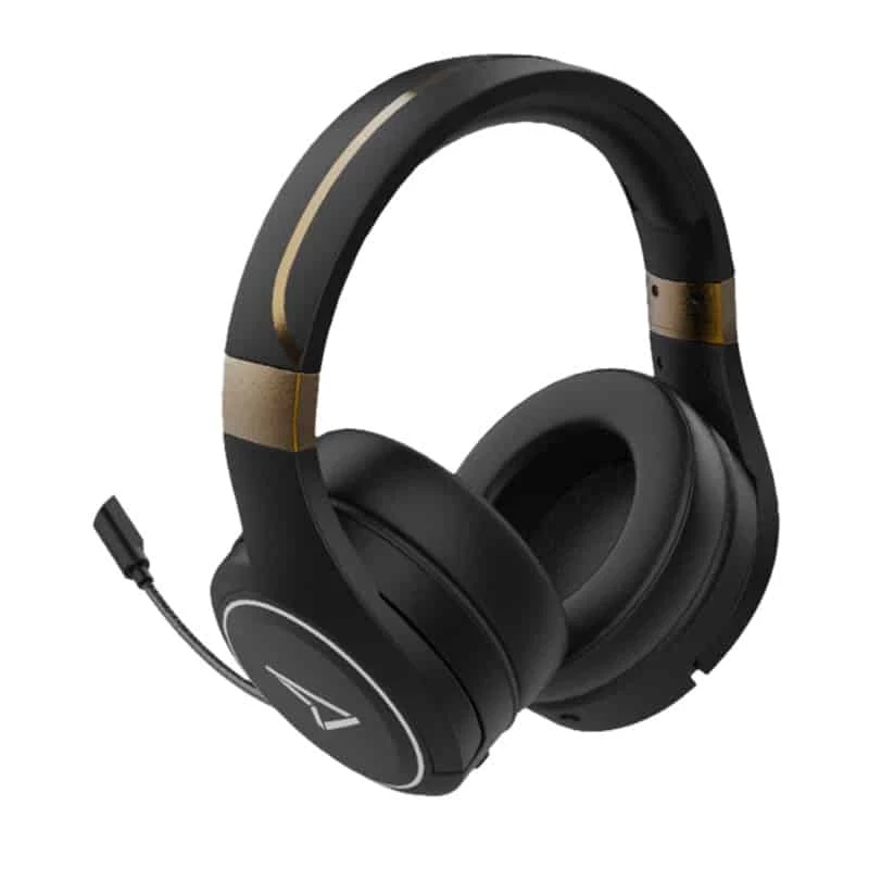 Lexip Metaltech Headset – Bezvadu ar zemu latentumu, 32 h akumulatora darbība – Radiance Gold