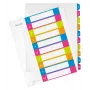 Leitz Indices Printable PP A4+ 1-10 WOW, ciparu dalītāji, polipropilēns, daudzkrāsains, ainavas formāts, A4 Maxi, 245 mm