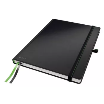 Leitz Notebook Complete A4 līniju burtnīca 96 g/m² 80 lapas, melna, cietie vāki