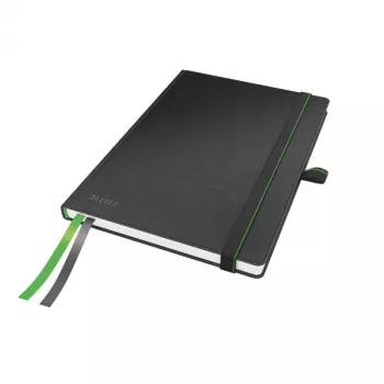 Leitz Notebook Complete A5 līniju klade 96 g/m² 80 lapas, melna, cietie vāki