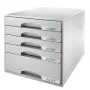 Leitz Drawer cabinet Plus 5-atvilktņu skapis, 5 atvilktnes, Plastmasa, Pelēks, 287 x 363 x 270 mm