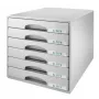Leitz Drawer cabinet Plus 6 atvilktņu skapis, plastmasa, pelēks, 287 x 363 x 270 mm
