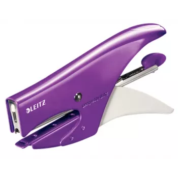 Leitz WOW Skavošanas knaibles, 15 lapas, Violeta, P2, Nr. 10, 80 g/m², 4.95 cm, Aizmugures iekraušana
