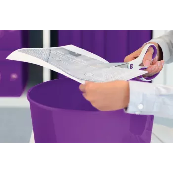 Leitz WOW Titanium biroja šķēres 205 mm, taisns griezums, violeta, balta