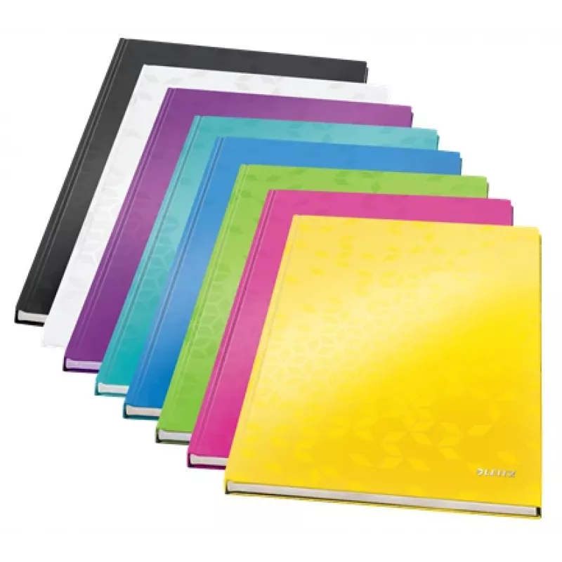 Leitz Notebook WOW A4 Līnijots cietos vākos 90g/80lapas, Raksts, Zils, A4, 80 lapas, 80 g/m², Līnijots papīrs