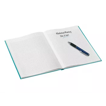 Leitz Notebook WOW A4 līnijots, cietie vāki, 90g/80lapas, raksts, zils